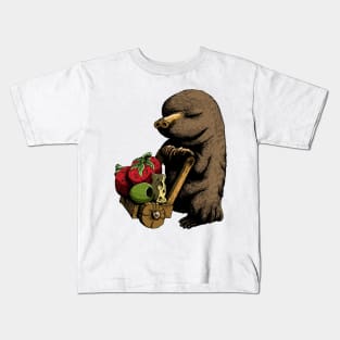 The mole that stole the strawberries and cheese Kids T-Shirt